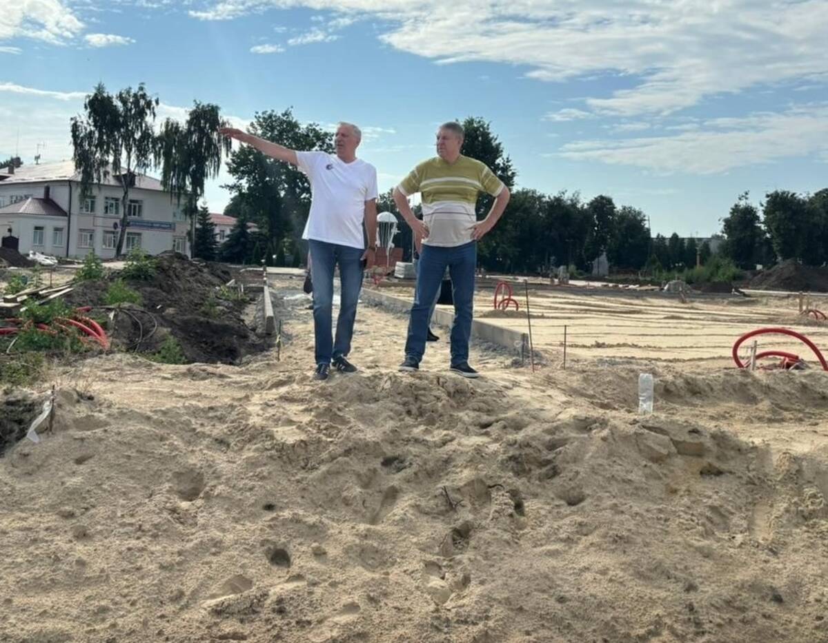 Брянский губернатор проинспектировал реконструкцию сквера «40 лет Победы» в Стародубе