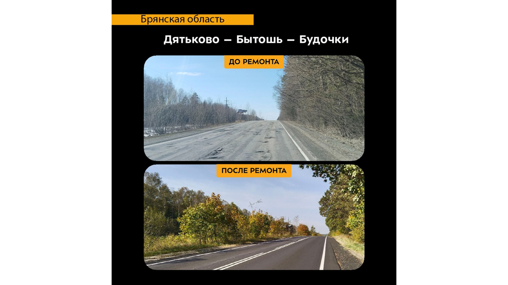 В Брянском районе в 2024 году капитально отремонтировали участок дороги Сельцо-Новониколаевка-станция Чернетово