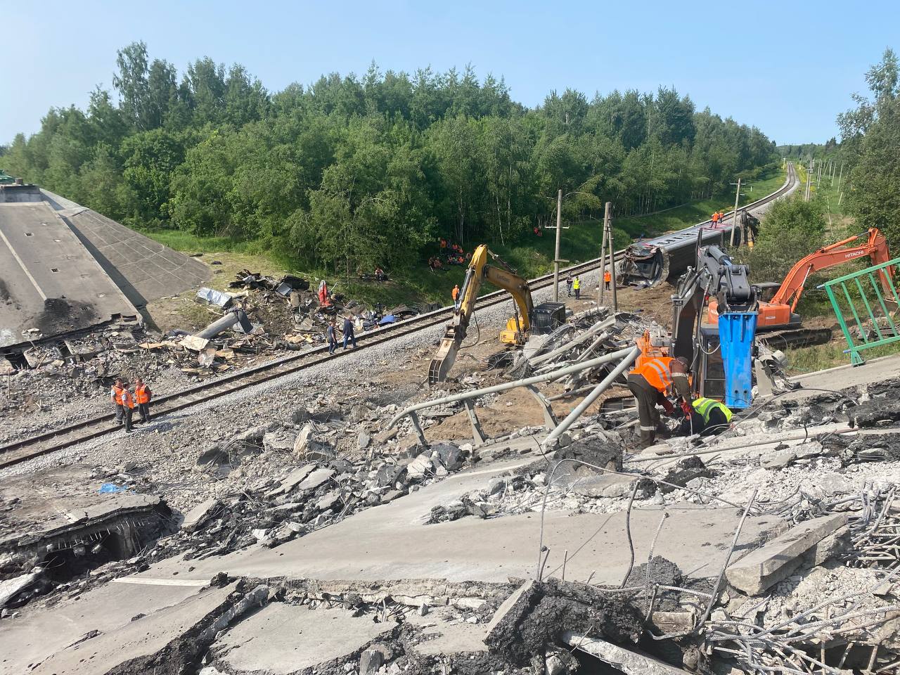 В Выгоничском районе Брянской области расчистили железнодорожные пути